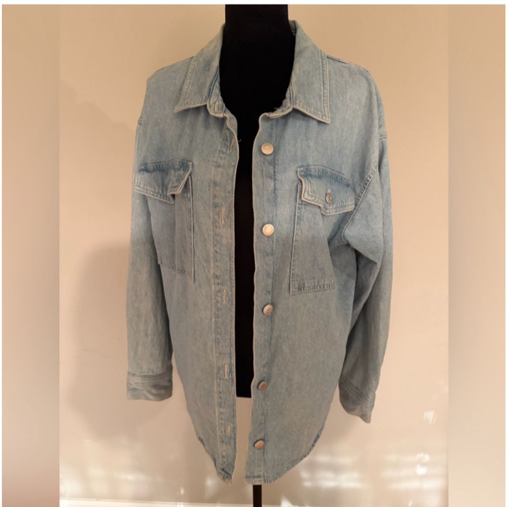 Classic light wash denim jacket from H & M with button front